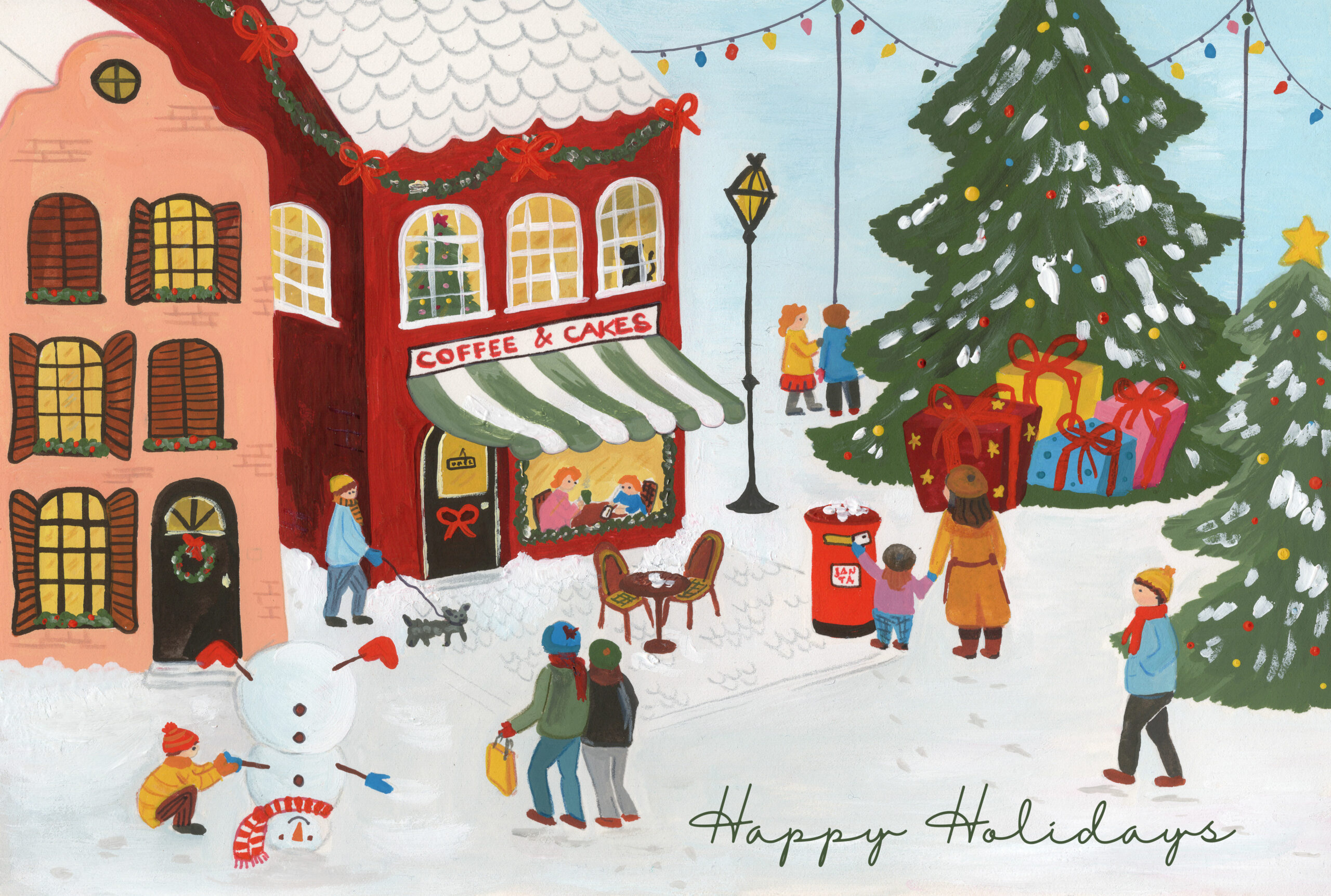 Christmas Village Greetings Card