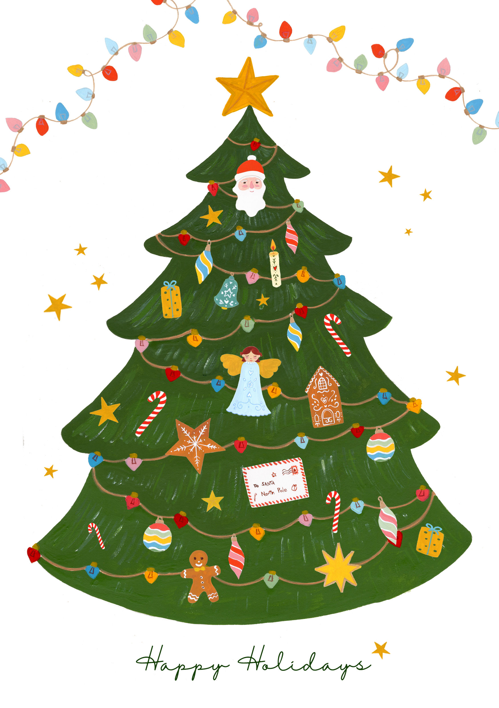 Christmas Tree greetings card